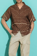 BROWN BANDHNI SAFARI SHIRT