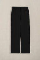 BLACK POCKET TRIM PANTS