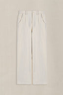 ECRU POCKET TRIM PANTS