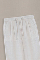 OAT WHITE MELANGE ESSENTIAL FIT TROUSERS