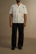 WASHED BLACKED WIDE COTTON JEANS
