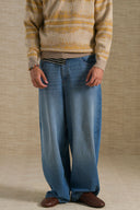 MID BLUE WEEKEND BALLOON JEANS