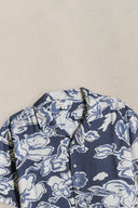 BLUE INK BLOOM SHIRT