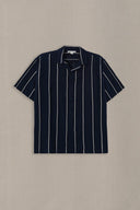 NAVY CONTRAST STRIPE SHIRT