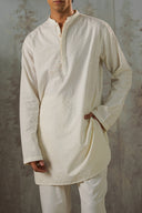 OFF WHITE TEXTURED JACQUARD SHIRT
