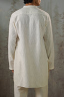 OFF WHITE TEXTURED GEOMETRIC SHIRT