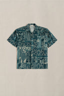 GREEN PALM CUBAN SHIRT