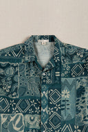 GREEN PALM CUBAN SHIRT