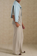 BEIGE ALBA KNIT TROUSERS