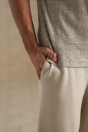 BEIGE ALBA KNIT TROUSERS