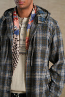 BLUE BLACK GRAPHITE HOODIE SHIRT