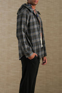 BLUE BLACK GRAPHITE HOODIE SHIRT