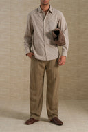 TAUPE WHEAT TEXTURE SHIRT