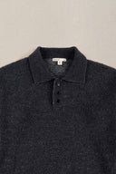CHARCOAL OBSIDIAN POLO SWEATER