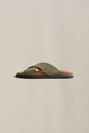 SAGE NOMAD LEATHER SLIDES