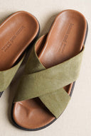 SAGE NOMAD LEATHER SLIDES