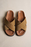 SAND NOMAD LEATHER SLIDES