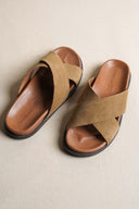 SAND NOMAD LEATHER SLIDES