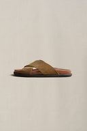 SAND NOMAD LEATHER SLIDES