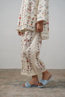 BEIGE ANDALUSIA COTTON PANTS