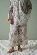 CREAM SUGARLOOP EMBROIDERED PANTS