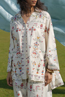 BEIGE ANDALUSIA COTTON SHIRT