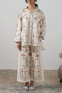 BEIGE ANDALUSIA COTTON SHIRT