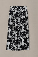 BLACK WHITE TROPIC FLOW PANTS
