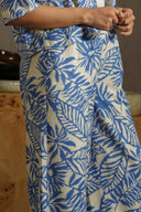 LIGHT BLUE WOOD & BLOOMS PANTS
