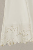 WHITE BOTANICAL CUTWORK PANTS