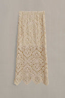 BEIGE TEXTURED CROCHET SKIRT