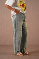 LIGHT BLUE PANEL SEAM JEANS