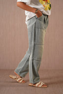 LIGHT BLUE PANEL SEAM JEANS