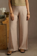 BROWN WILDFLOWER WIDE LEG PANTS