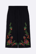 BLACK TROPICAL ESCAPE BRODERIE CULOTTES