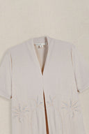 OFF WHITE KNIT EMBROIDERED DRESS