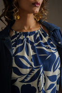 BLUE ISLA SLIP DRESS