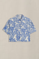 LIGHT BLUE WOOD & BLOOMS SHIRT
