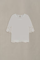 WHITE BOTANICAL CUTWORK TOP