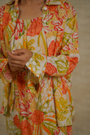 CORAL GARDENIA BUTTON DOWN