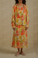 CORAL GARDENIA BUTTON DOWN