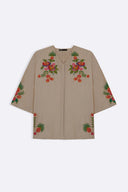 BEIGE TROPICAL ESCAPE BRODERIE SHIRT