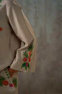BEIGE TROPICAL ESCAPE BRODERIE SHIRT