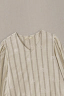 OFF WHITE COASTAL STRIPED TUNIC