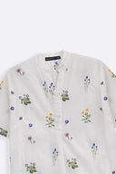WHITE DITSY FLORAL SHIRT