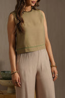 GREEN MEADOW LACE TOP