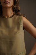 GREEN MEADOW LACE TOP