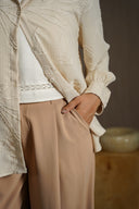 APRICOT JACQUARD BUTTONDOWN