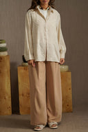 APRICOT JACQUARD BUTTONDOWN