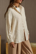APRICOT JACQUARD BUTTONDOWN